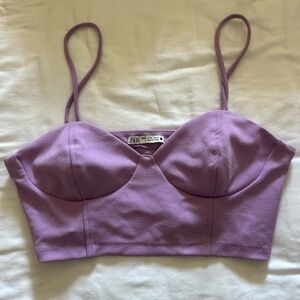 Zara Lilac Bustier Crop Top